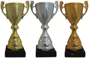 Pokale - Gold, Silber und Bronze