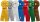 Turnierschleife 20400 mit Messing Pferdekopf Logo und Banddruck - 1 Ring - 2 Bänder - 30 cm lang - Ø 11,0 cm - 6 Farben