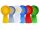 Turnierschleife 20310 Individuell mit Logo und Banddruck - 2 Ringe - 2 Bänder - 17,5 cm lang - Ø 9,5 cm - 6 Farben