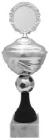 Pokal Fußball 73441 - Silber/Schwarz - 23,5cm-38,0cm