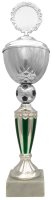 Pokal Fußball 73521 - Silber/Grün- 34,0cm-50,0cm