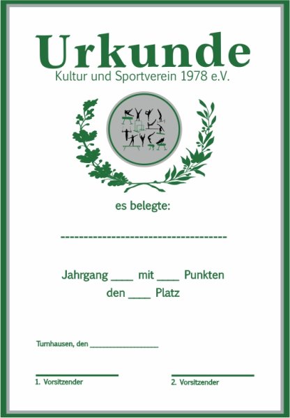 Urkunde Typ 4 - Ehrenurkunde A4