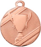 Medaille D106 - 3,2cm - mit individuellem Medaillen-Aufkleber und Band - lose geliefert