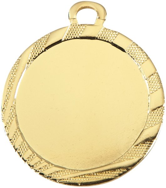 Medaille ME.070 - 3,2cm - mit individuellem Medaillen-Aufkleber und Band - lose geliefert