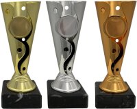 Pokal 84110KA - Gold - Silber - Bronze - 15,0cm
