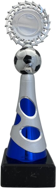 Pokal Fußball 95540 - Silber/Blau - 24,5cm-29,0cm