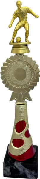 Pokal Fußball 95730 - Gold/Rot - 32,0cm-36,0cm