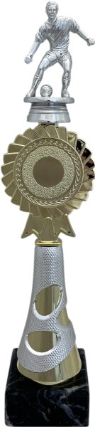 Pokal Fußball 95760 - Silber/Gold - 32,0cm-36,0cm