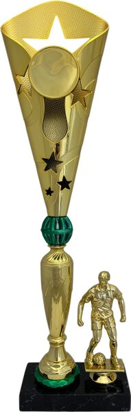 Pokal Fußball 96100 - Gold/Grün - 46,0cm-49,0cm
