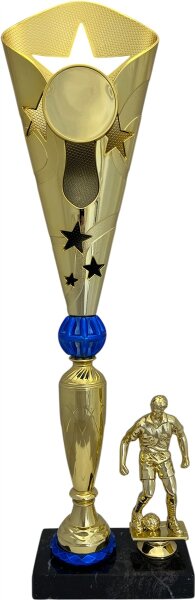 Pokal Fußball 96110 - Gold/Blau - 46,0cm-49,0cm