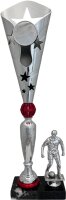 Pokal Fußball 96130 - Silber/Rot - 46,0cm-49,0cm