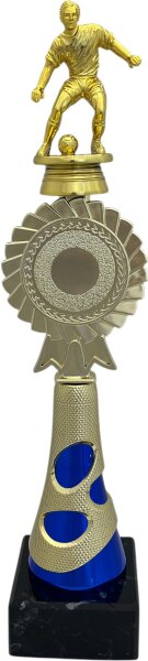 4er Pokalserie Fußball 95750 - Gold/Blau - 32,0cm-36,0cm