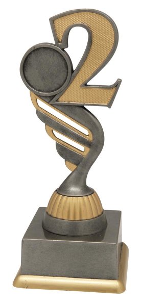 Pokal Figur 2. Platz PF221 - Resin Figur - ab 15,5 cm - in 3 verschiedenen Sockelhöhen