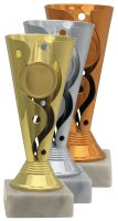 Pokal 41253KA - Gold - Silber - Bronze - 15,0cm