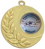 Medaille WS55 - 5cm - mit individuellem Text, Band und Emblem