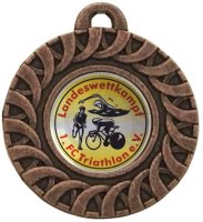 Medaille WS176 - 5cm - mit individuellem Text, Band und Emblem