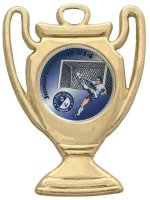Medaille Fußball WS189 - 6,5cm - mit individuellem Text, Band und Emblem