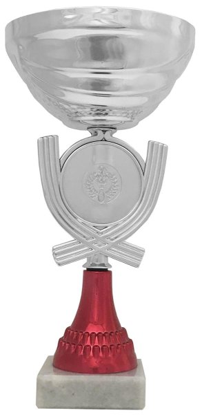 Pokal 70491 - Silber/Rot - 18,0cm-24,0cm