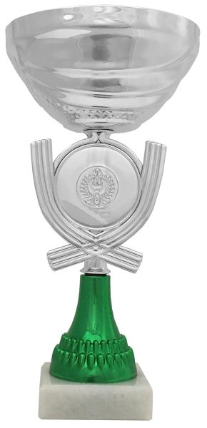Pokal 70501 - Silber/Grün - 18,0cm-24,0cm