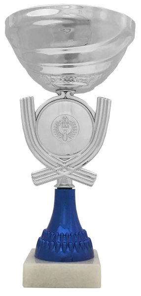 Pokal 70511 - Silber/Blau - 18,0cm-24,0cm