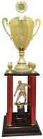 Säulenpokal 72801 - Gold/Rot - 80,0cm-100,0cm