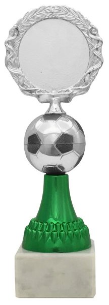 Pokal Fußball 72901 - Silber/Grün - 17,5cm-23,5cm
