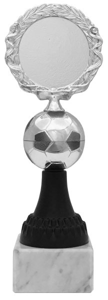 Pokal Fußball 72921 - Silber/Schwarz - 17,5cm-23,5cm