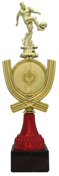 Pokal mit Figur 72951 - Gold/Rot - 24,0cm-28,0cm