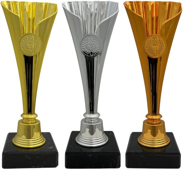 3er Pokalserie in Gold, Silber und Bronze