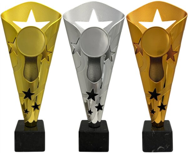 3er Pokalserie in Gold, Silber und Bronze